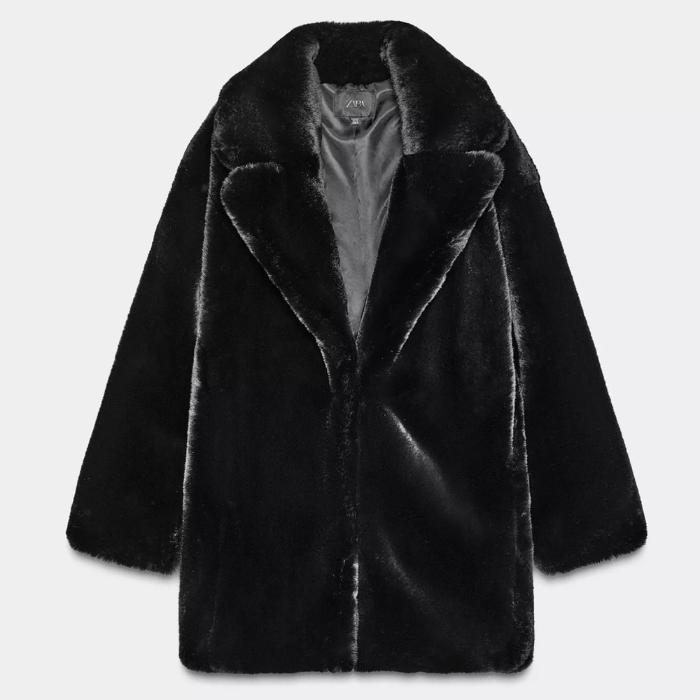 Zara Black Teddy Jacket